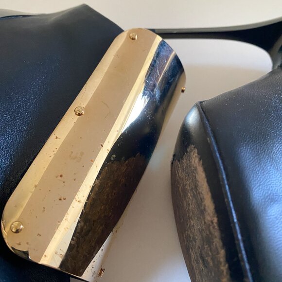 Giuseppe Zanotti Gold Plated Ankle Boots EU 38 - Picture 9 of 16